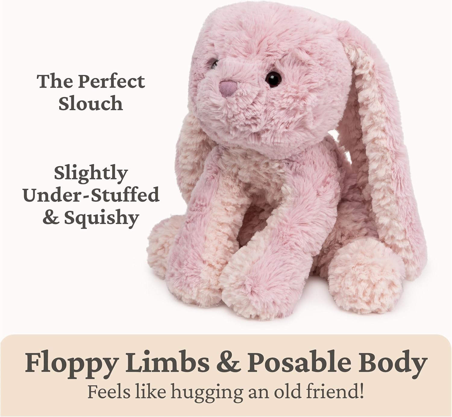 GUND Cozys Collection Bunny Stuffed Animal, Spring Decor, Plush Bunny for Ages 0 and Up, Pink, 10"