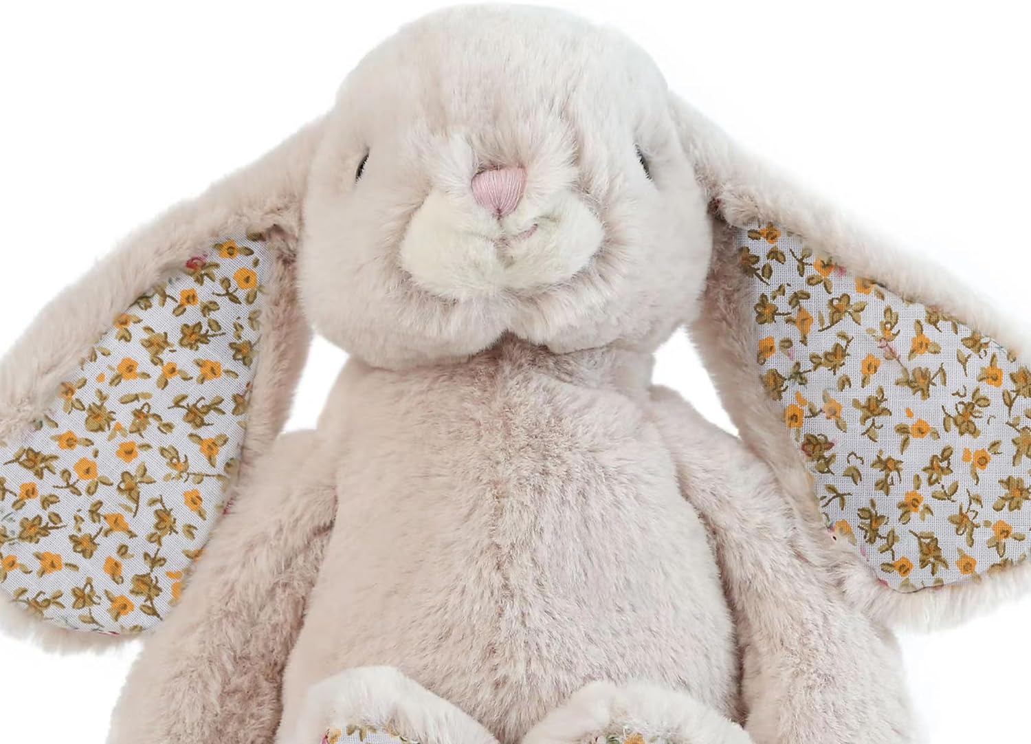 DILLY DUDU Blossom Bunny Rabbit Stuffed Animal Plush Toy Best Gifts 10-Inch（Beige）